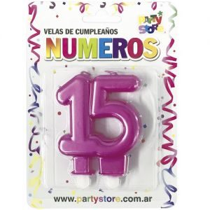 Vela Doble N°15 Fucsia VND15