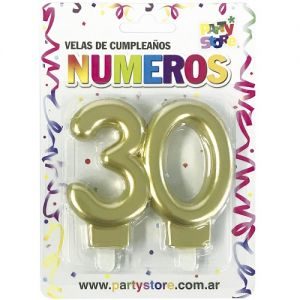 Vela Doble N°30 Dorado VND30D