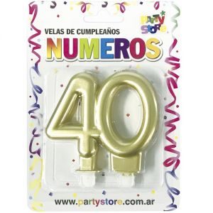 Vela Doble N°40 Dorado VND40D