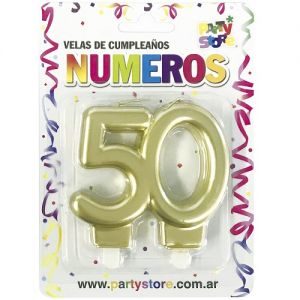 Vela Doble N°50 Dorado VND50D