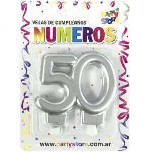 Vela Doble N°50 Plata VND50P