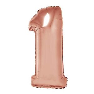 Número 1 Rosa Gold 32" (suelto)