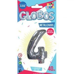 Número 4 Plata 14" Party  GMCP4