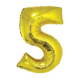 Número 5 Dorado 32" (suelto)