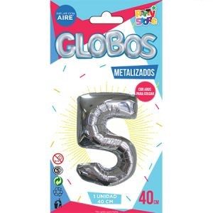 Número 5 Plata 14" Party  GMCP5