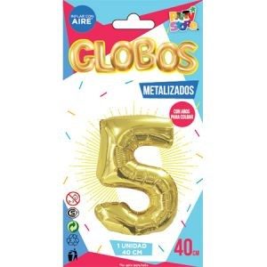 Número 5 Dorado 14" Party  GMCD5