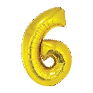 Número 6 Dorado 32" (suelto)