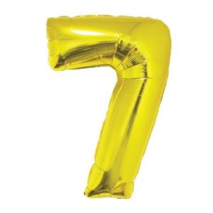 Número 7 Dorado 32" (suelto)