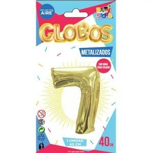 Número 7 Dorado 14" Party  GMCD7