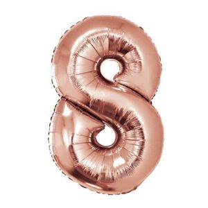 Número 8 Rosa Gold 33" (suelto)