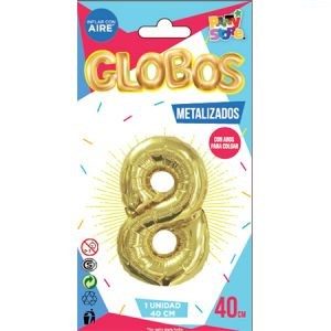 Número 8 Dorado 14" Party  GMCD8