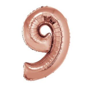 Número 9 Rosa Gold 32" (suelto)