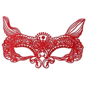 Antifaz de Encaje Gatita Rojo AT12