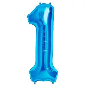 Número 1 Celeste 14" Party en Blister GMCCE1