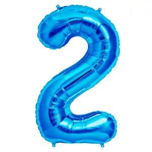 Número 2 Celeste 14" Party en Blister GMCCE2