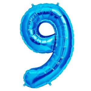 Número 9 Celeste 14" Party en Blister GMCCE9