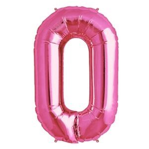 Número 0 Rosa 14" Party en Blister GMCRS0