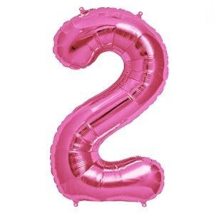 Número 2 Rosa 14" Party en Blister GMCRS2