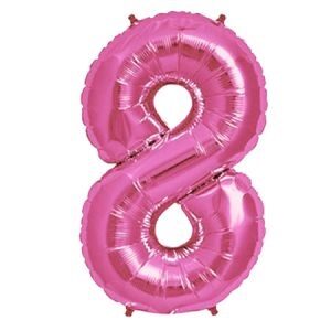 Número 8 Rosa 14" Party en Blister GMCRS8