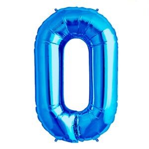 Número 0 Celeste 14" Party en Blister GMCCE0