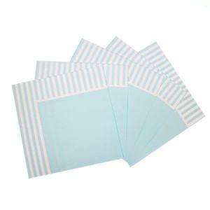 Servilletas Celeste rayado x12 DSE003
