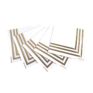 Servilletas Blanca borde Dorado x 12 DSE054