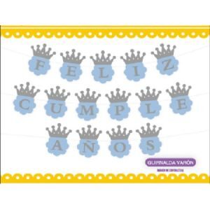 Banner Feliz Cumpleaños Varón 180cm BAFC02
