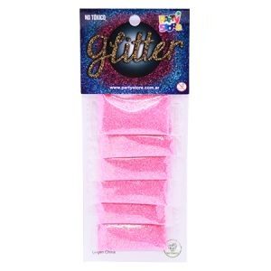 Glitter Rosa Chicle Iridiscente pack x 6u GLP-502