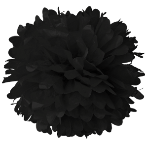 Pompom Negro 40cm GU40NE
