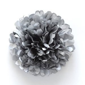Pompom Plateado 40cm GU40PL