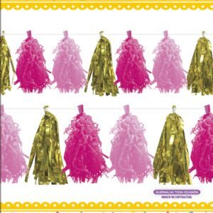 Borlas Rosa Fucsia Dorado 300cm GUT20