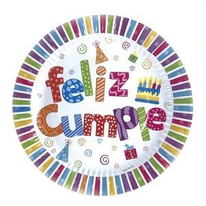 Plato Feliz Cumpleaños 17cm x 6 DPC018