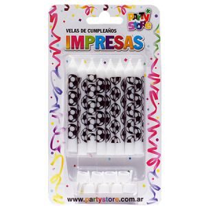 Velas Impresas Pelota de Futbol x 8 un VI805