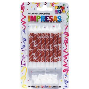 Velas Impresas Pelota de Rugby x 8 un VI806