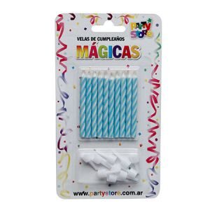 Velas Magicas Celeste x 10un VMCE