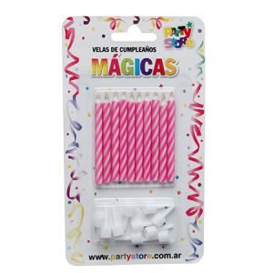 Velas Magicas Magenta x 10un VMMA