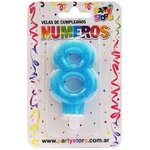Vela 8 Celeste Brillo VNGCE8