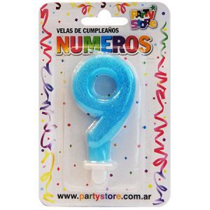 Vela 9 Celeste Brillo VNGCE9