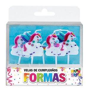 Velas Forma  Unicornio x 5un VS14