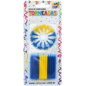 Velas Torneadas Boca x 24 VT6BO