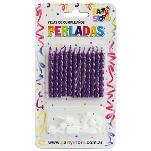 Velas Perladas Violeta x 12 VTM6VI