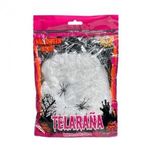 Telaraña Halloween con dos arañas HD001