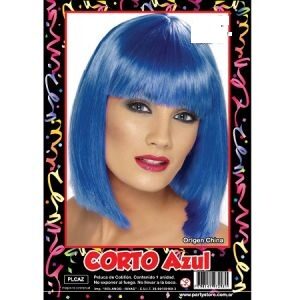 Peluca Corta Azul PLCAZ