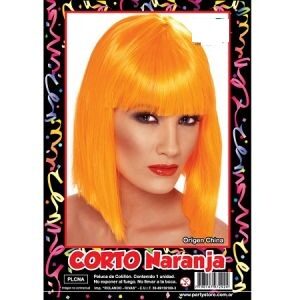 Peluca Corta Naranja PLCNA