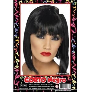 Peluca Corta Negra PLCNE
