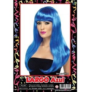 Peluca Largo Azul PLLAZ