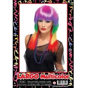 Peluca Largo Multicolor PLLMU