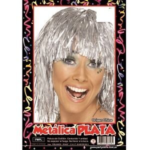 Peluca Metalizada Plata PMPL