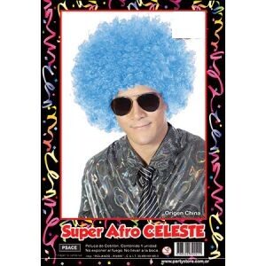 Peluca Super Afro Celeste PSACE