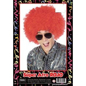 Peluca Super Afro Rojo PSARJ